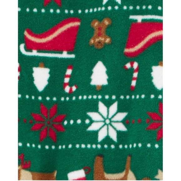 Baby Carter's CHRISTMAS Blanket Sleeper 1 pc Pajamas Size 12 months NWT Fleece - Picture 3 of 5